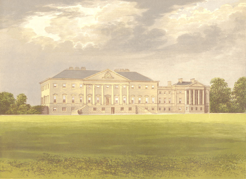NOSTEL PRIORY, Pontefract, Yorkshire (Baron St. Oswald) 1893 old antique print